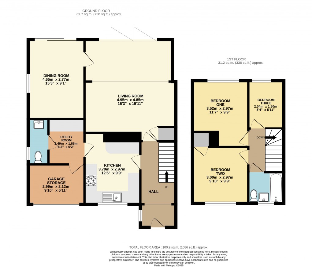 Floorplan for Dunstable, Bedfordshire