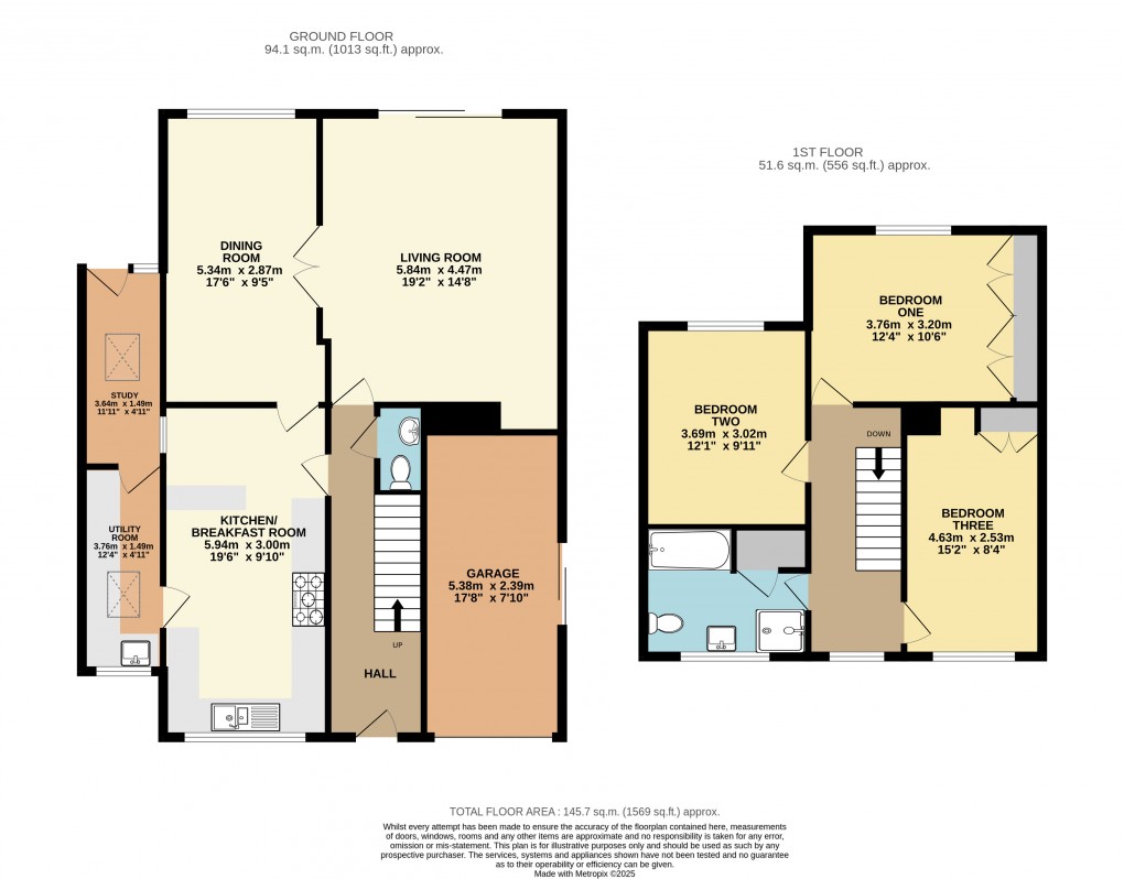 Floorplan for Dunstable, Bedfordshire