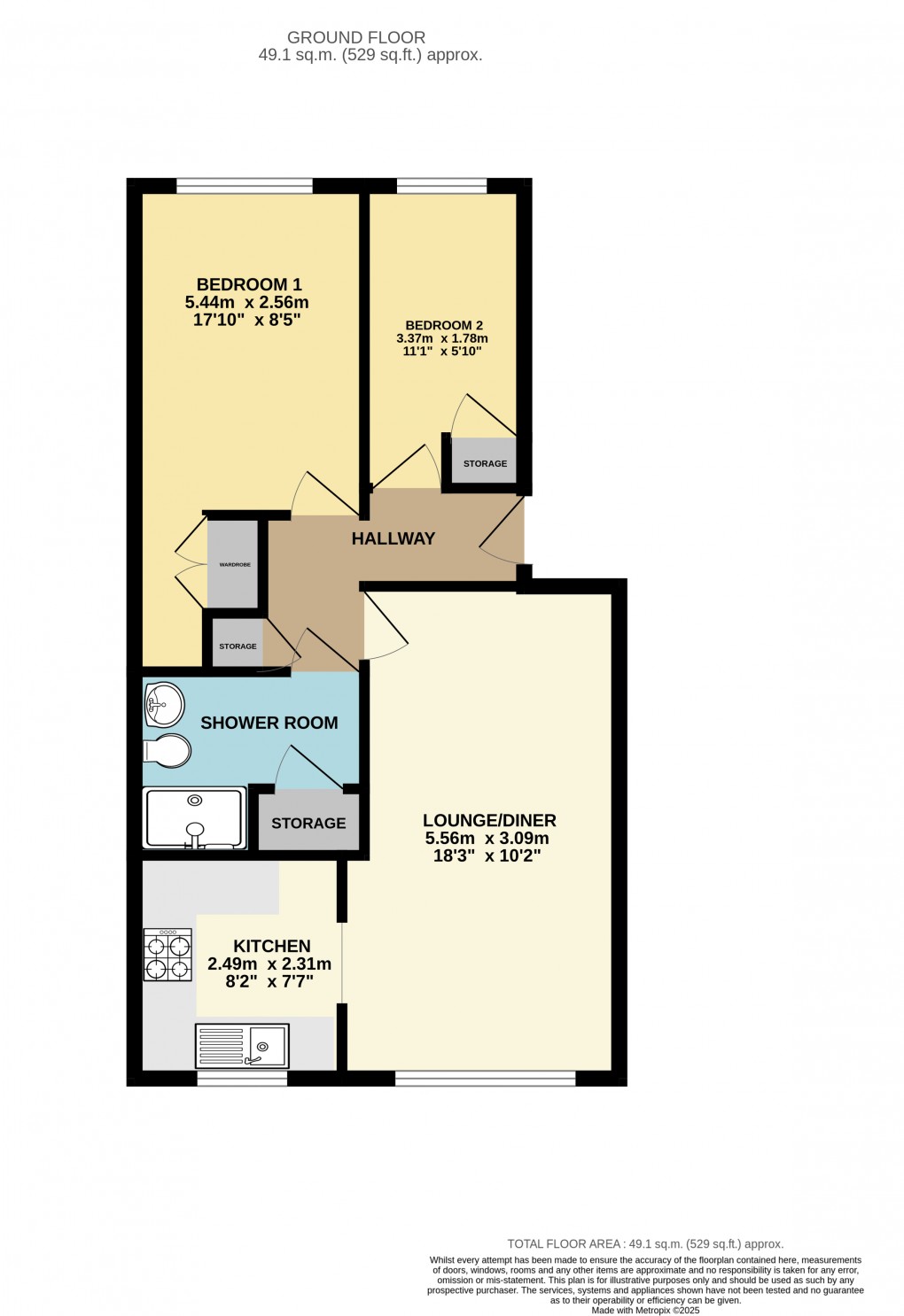 Floorplan for Dunstable, Beds
