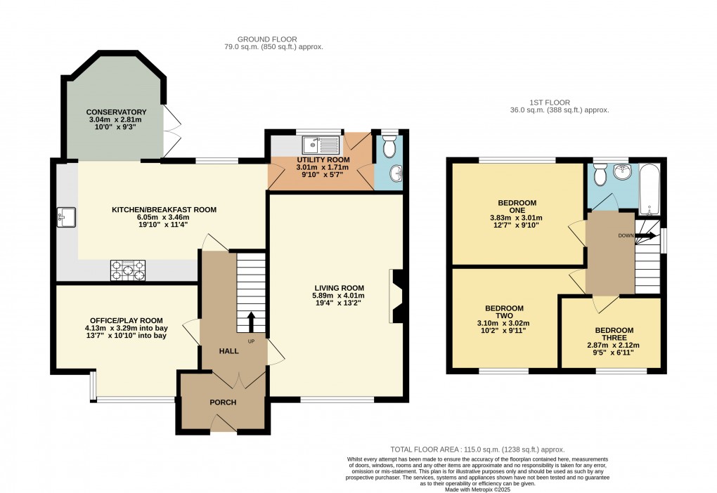 Floorplan for Dunstable, Bedfordshire