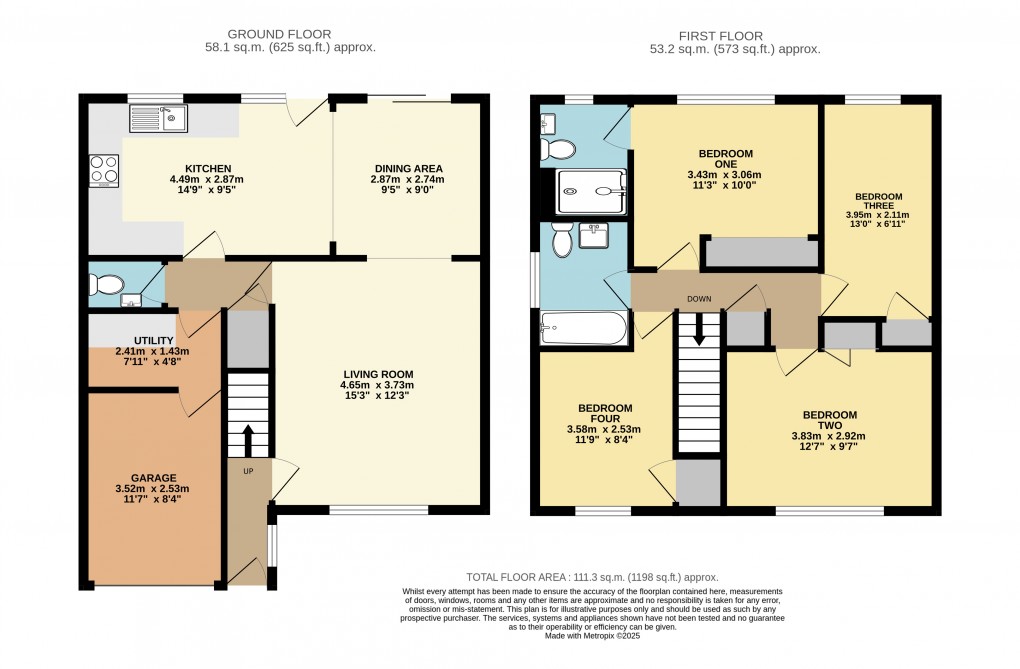 Floorplan for Dunstable, Bedfordshire