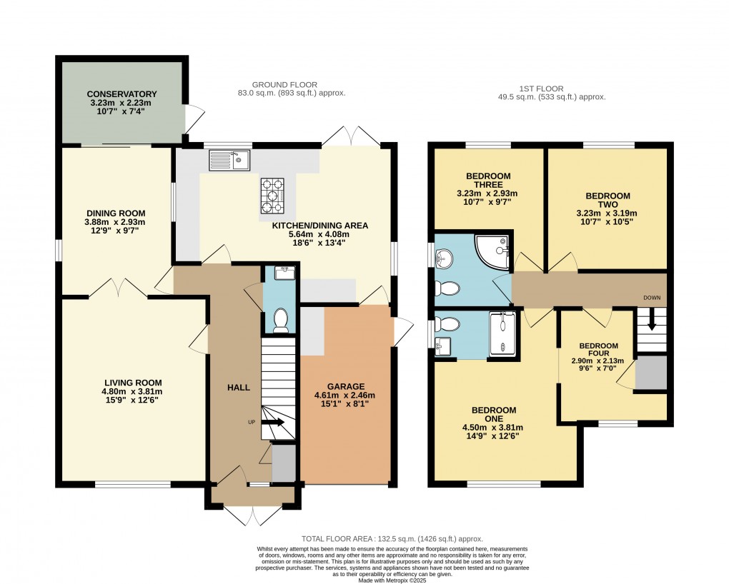 Floorplan for Dunstable, Bedfordshire