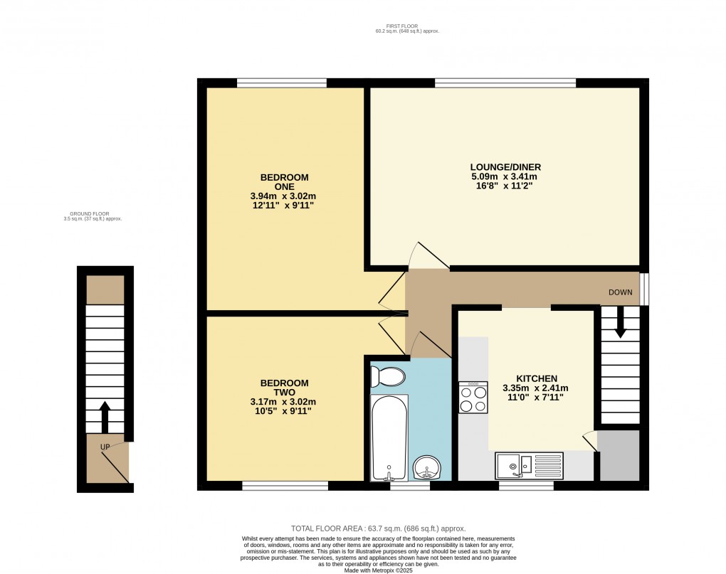 Floorplan for Dunstable, Bedfordshire