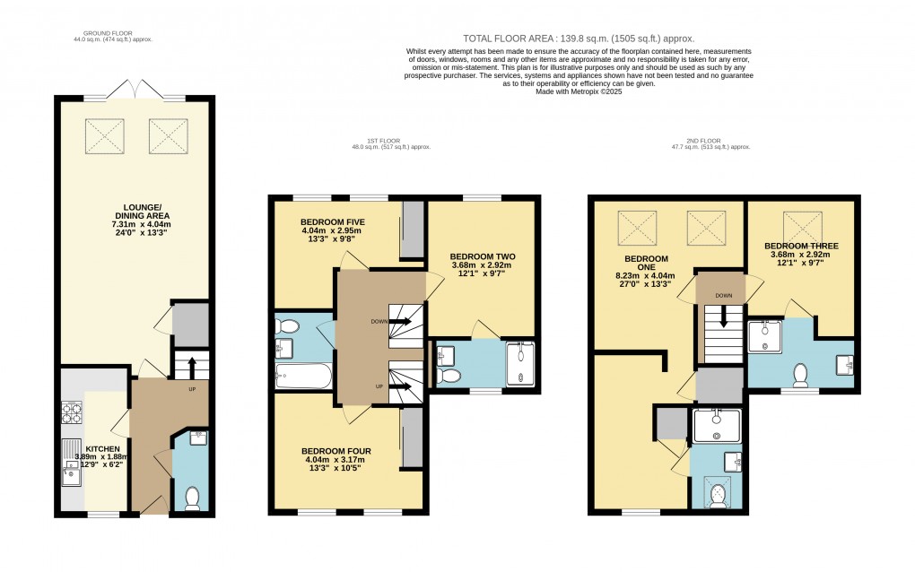 Floorplan for Dunstable, Bedfordshire