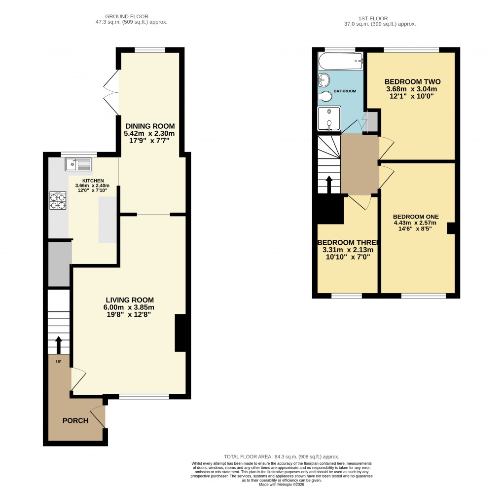 Floorplan for Dunstable, Bedfordshire