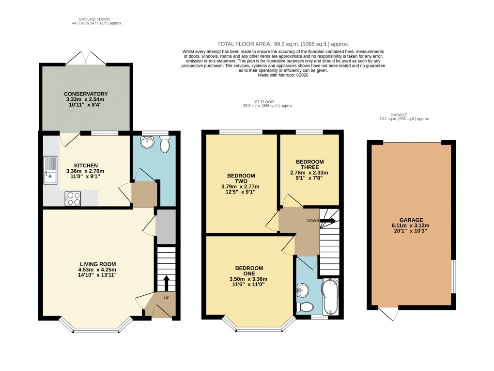 Floorplan for Dunstable, Bedfordshire