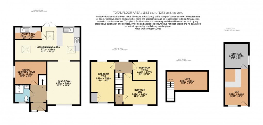 Floorplan for Dunstable, Bedfordshire