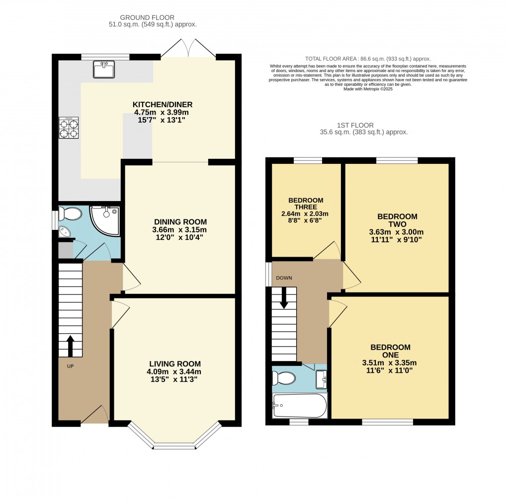 Floorplan for Dunstable, Bedfordshire