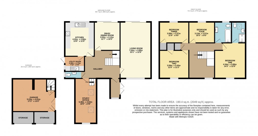 Floorplan for Totternhoe, Bedfordshire