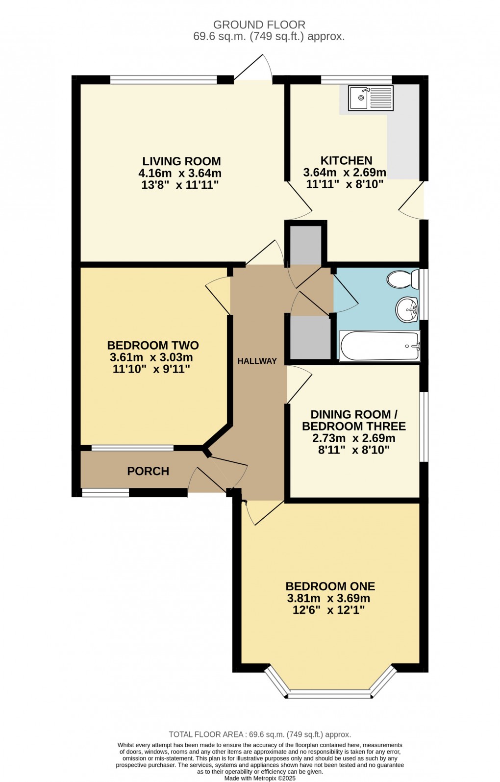 Floorplan for Dunstable, Bedfordshire