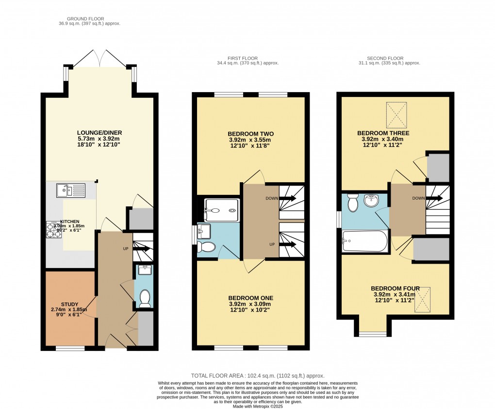 Floorplan for Dunstable, Bedfordshire