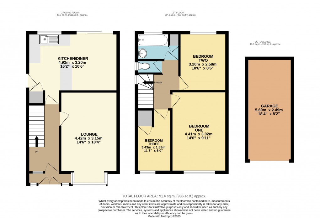 Floorplan for Dunstable, Bedfordshire