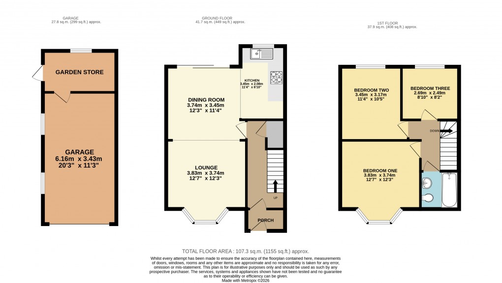 Floorplan for Dunstable, Bedfordshire