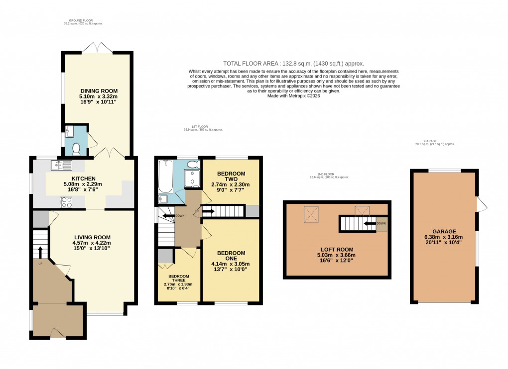 Floorplan for Dunstable, Bedfordshire