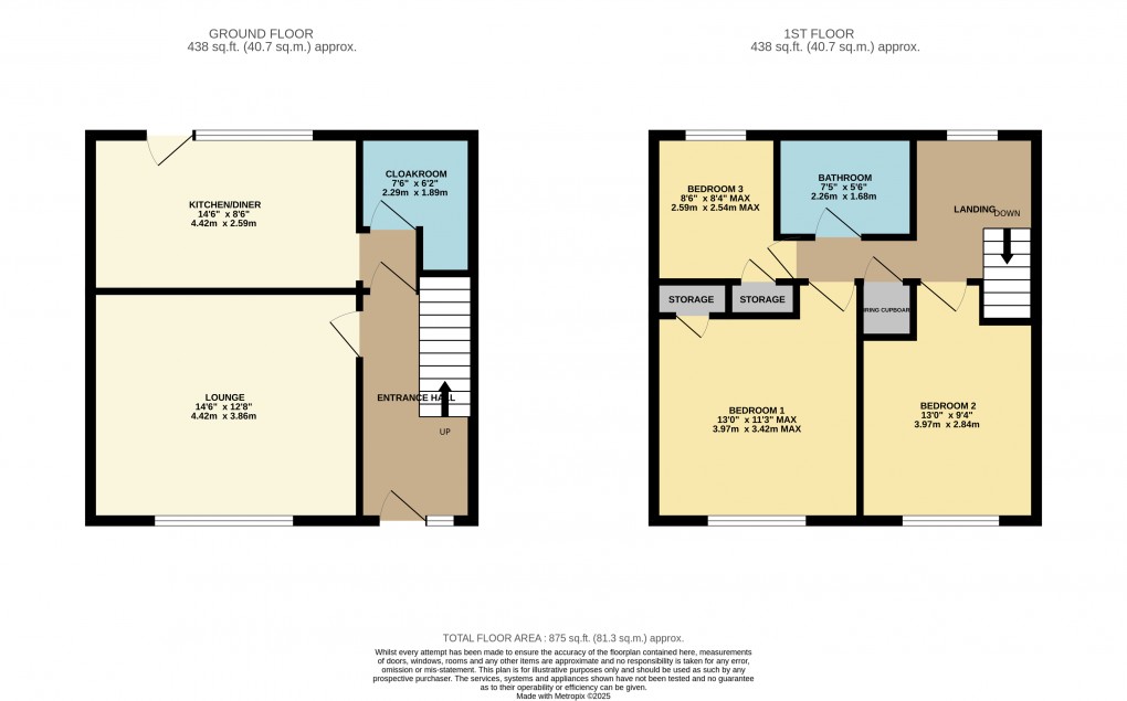 Floorplan for Houghton Regis, Bedfordshire