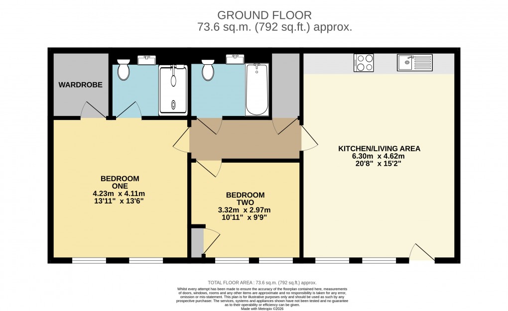 Floorplan for Frances Drive, Dunstable