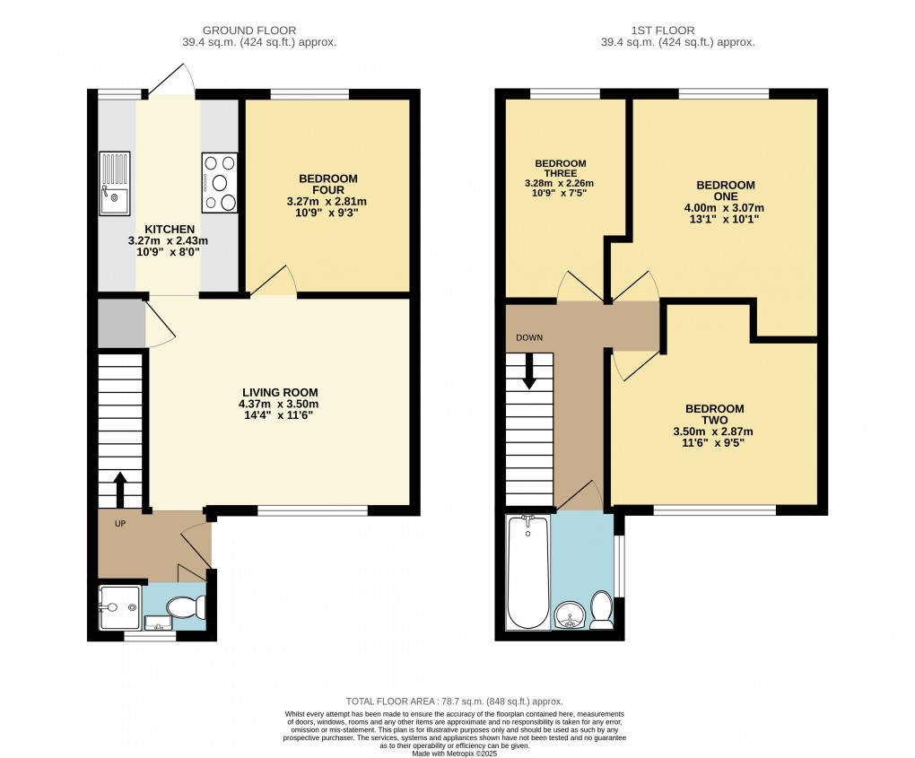 Floorplan for Dunstable, Bedfordshire
