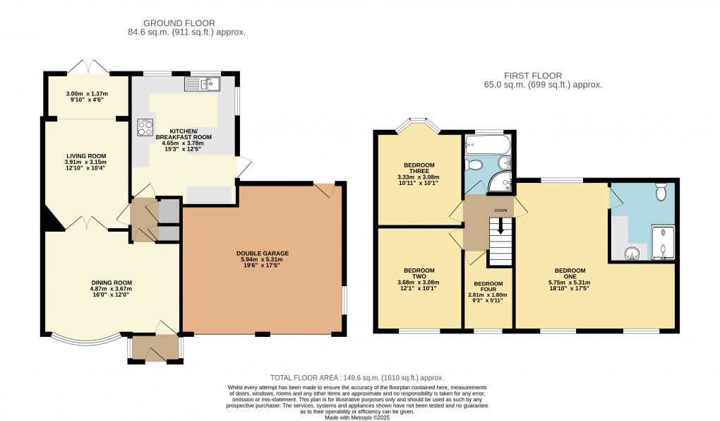 Floorplan for Dunstable, Bedfordshire