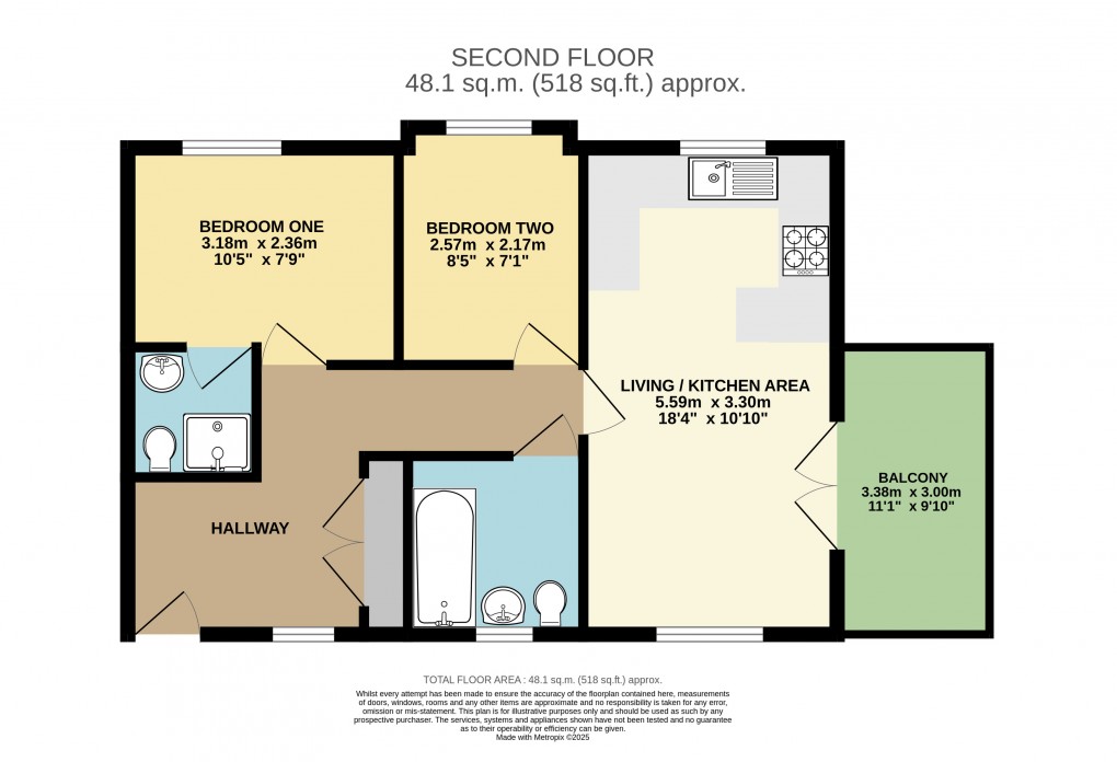Floorplan for Dunstable, Bedfordshire