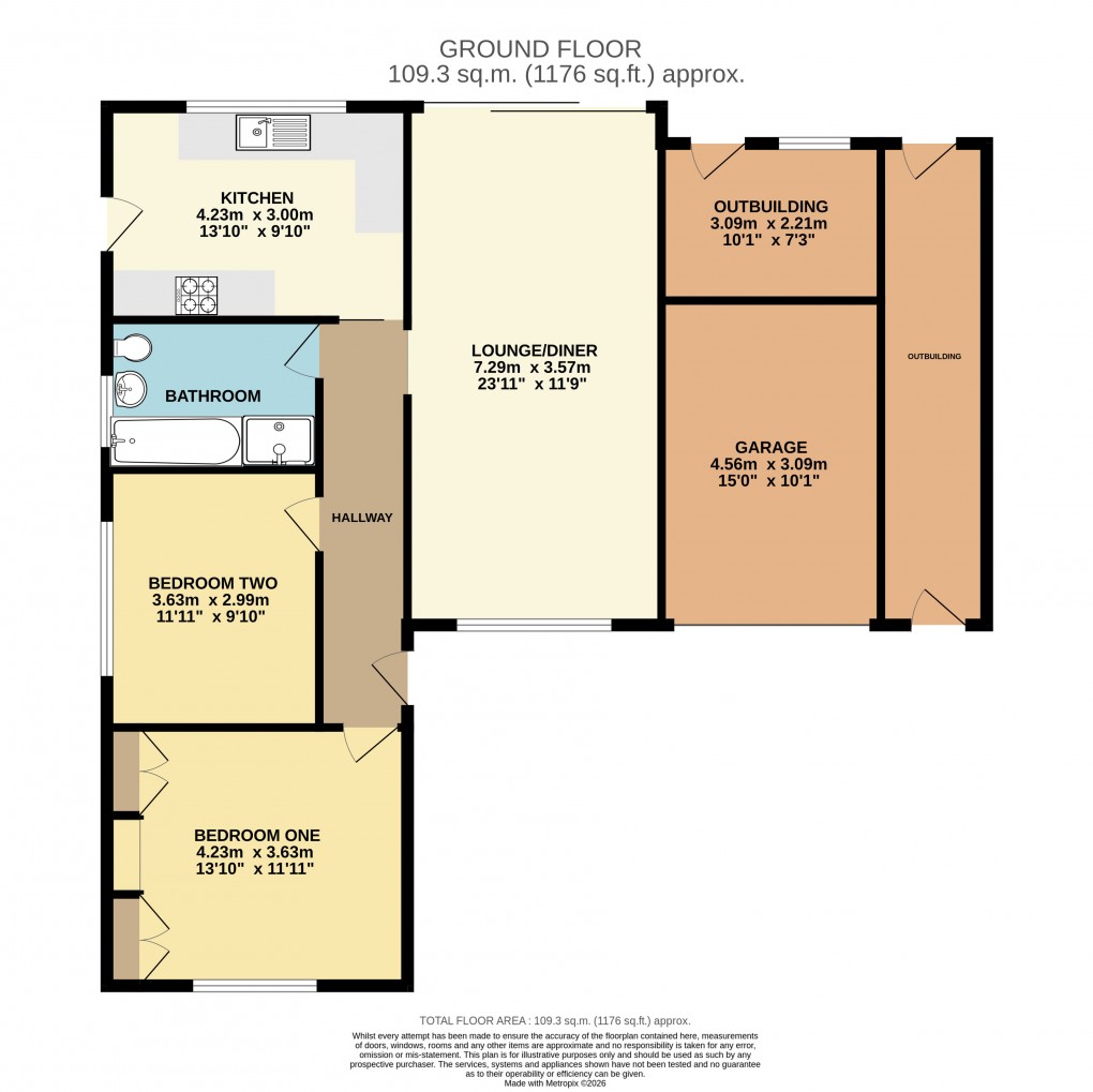 Floorplan for Dunstable, Bedfordshire