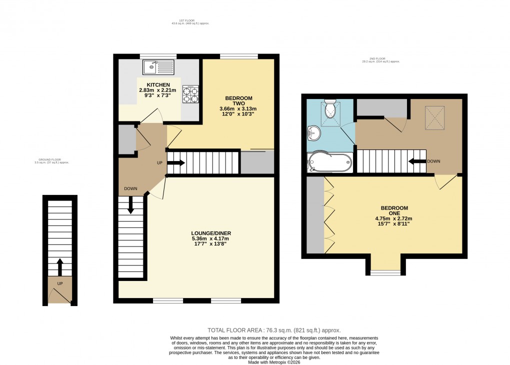 Floorplan for Dunstable, Bedfordshire