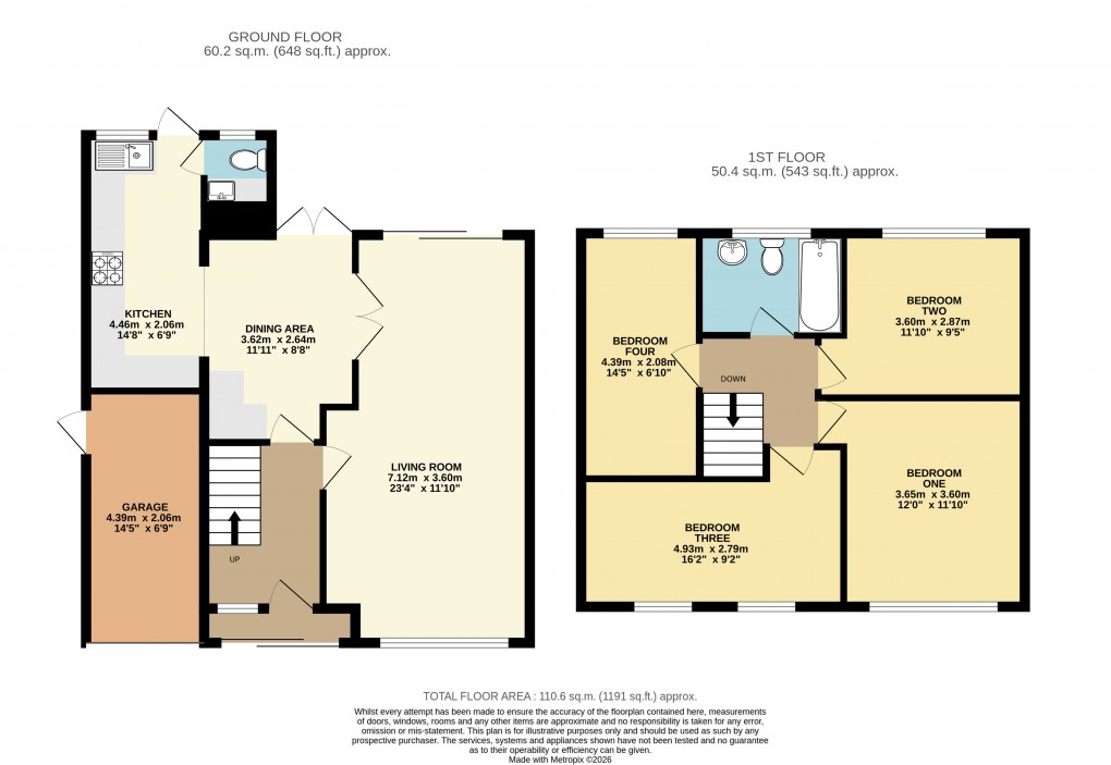 Floorplan for Dunstable, Bedfordshire
