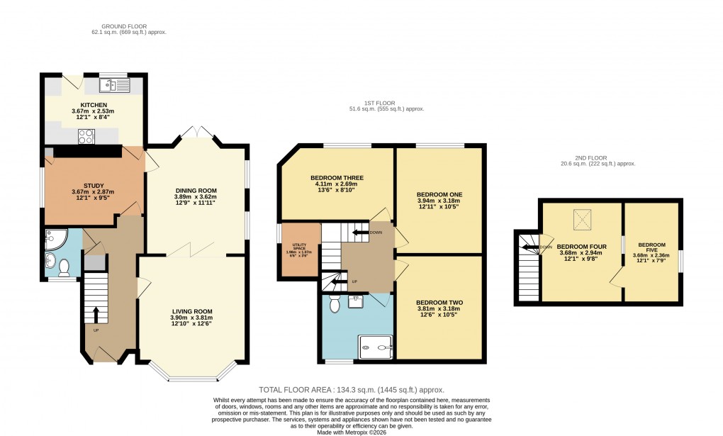 Floorplan for Dunstable, Bedfordshire