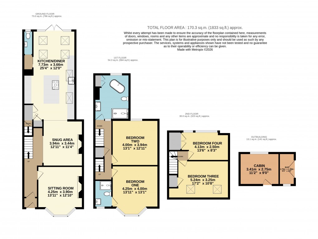 Floorplan for Dunstable, Bedfordshire