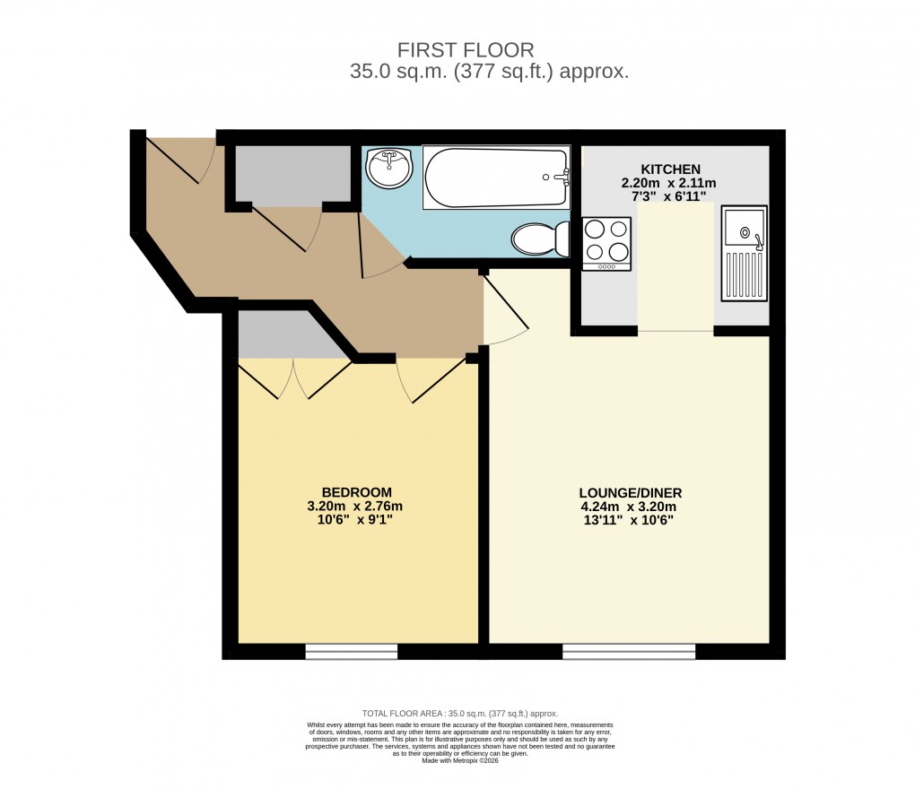 Floorplan for Dunstable, Bedfordshire