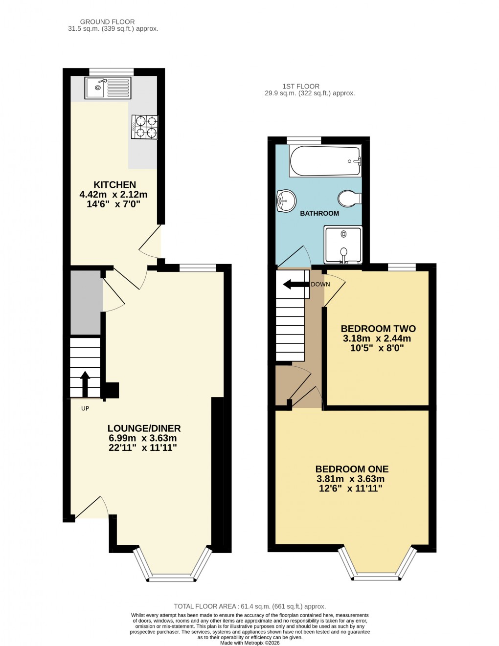 Floorplan for Dunstable, Bedfordshire