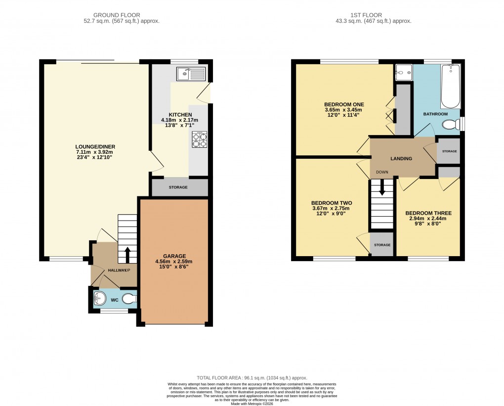 Floorplan for Dunstable, Bedfordshire