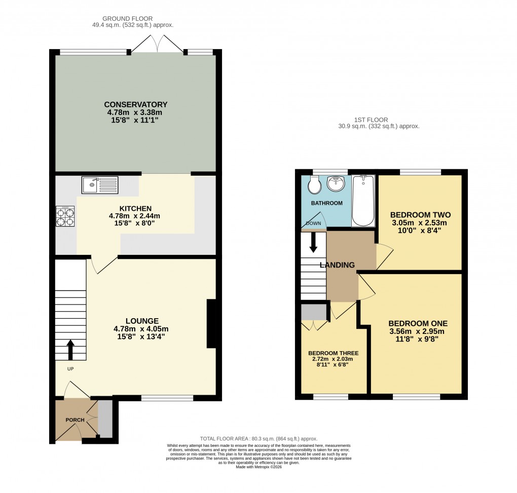 Floorplan for Dunstable, Bedfordshire
