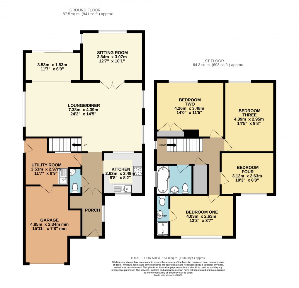 Floorplan for Kensworth, Bedfordshire