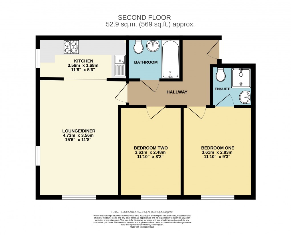 Floorplan for Church Street, Dunstable, Bedfordshire
