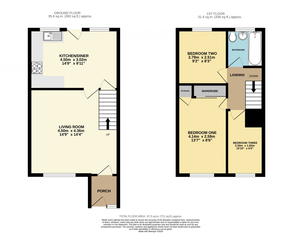 Floorplan for Dunstable, Bedfordshire