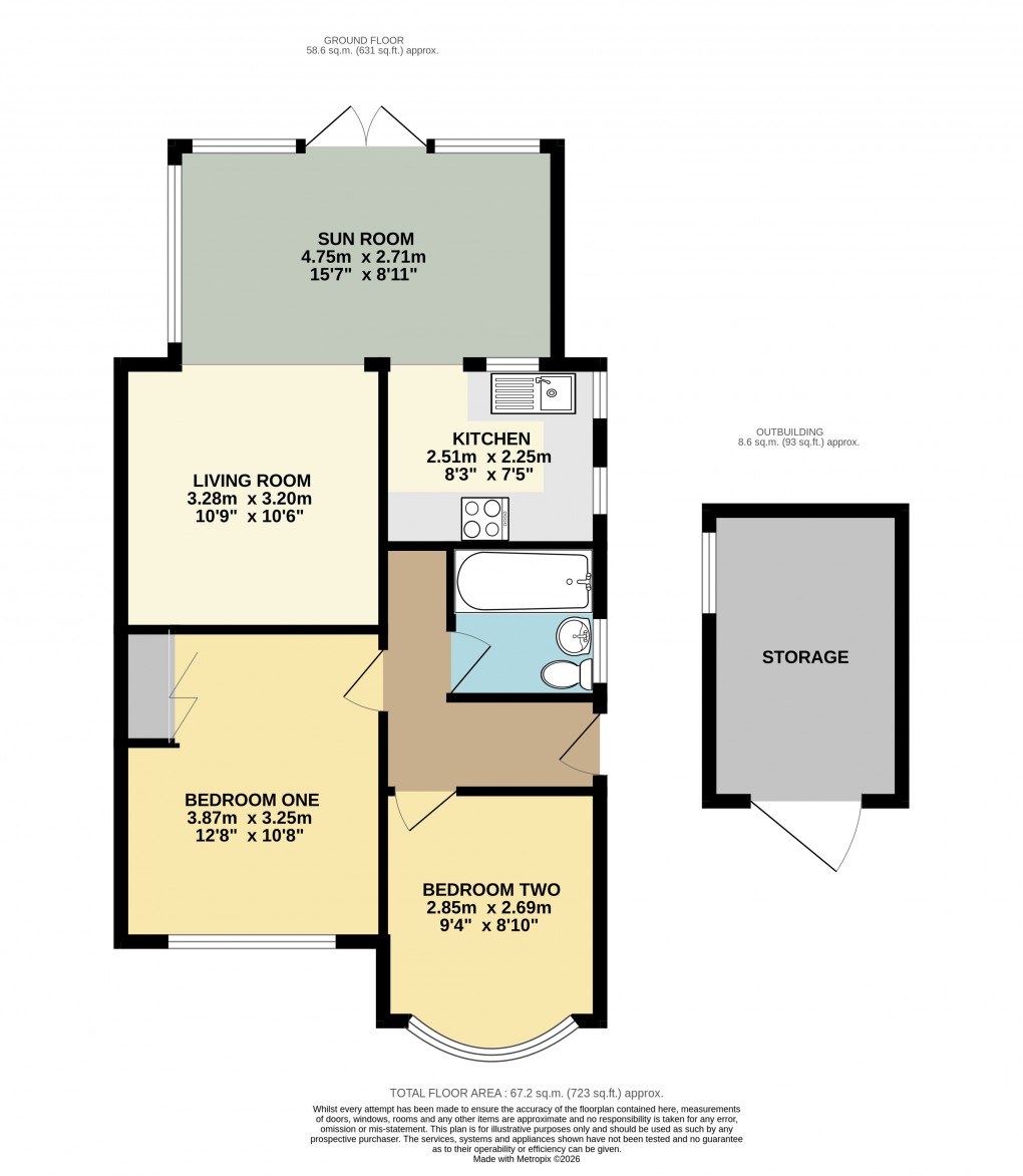 Floorplan for Dunstable, Bedfordshire