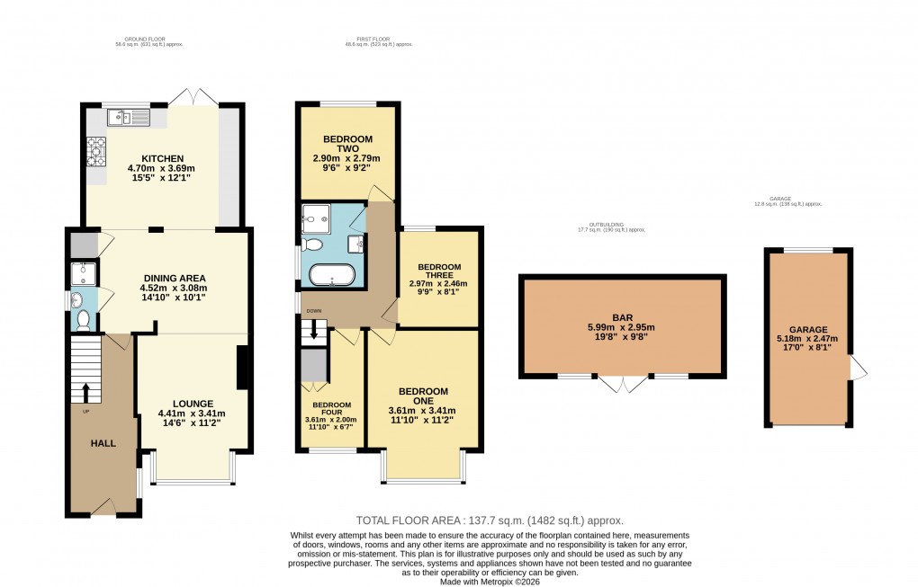 Floorplan for Dunstable, Bedfordshire