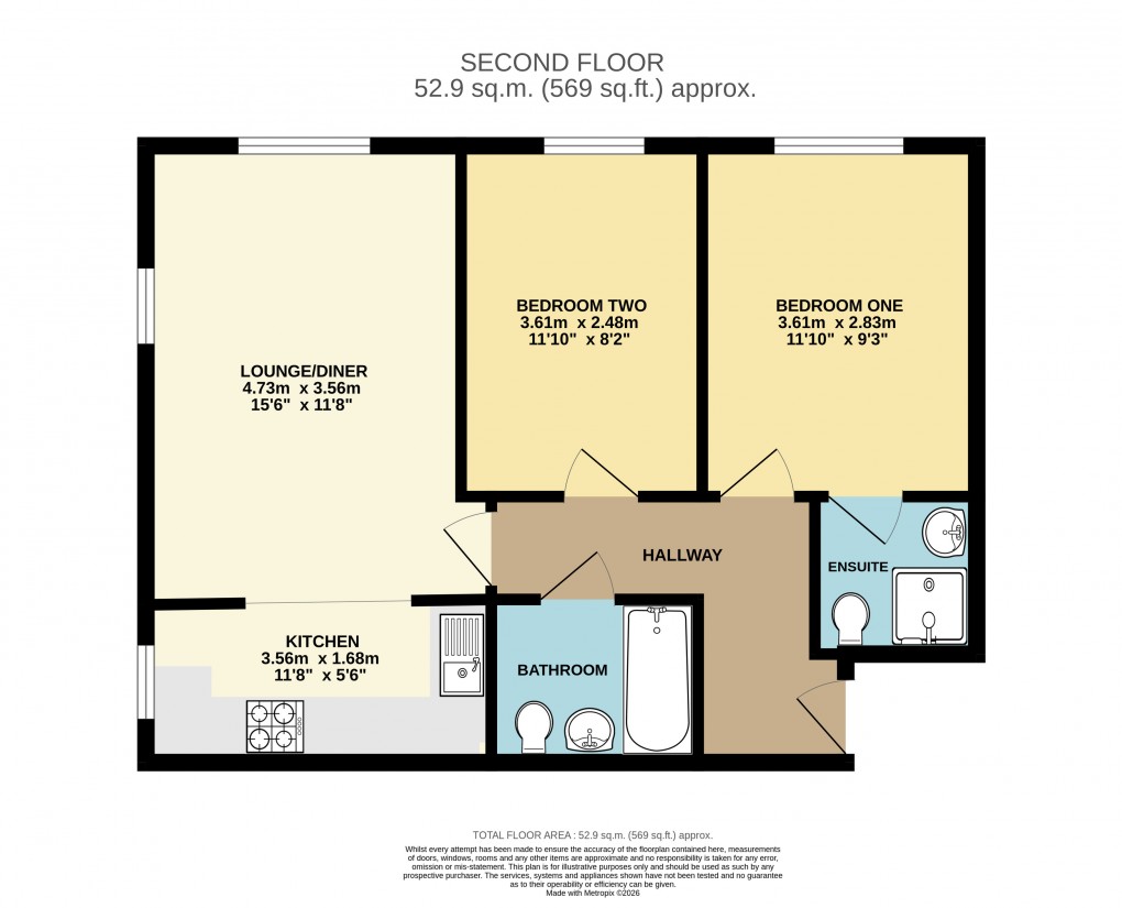 Floorplan for Dunstable, Bedfordshire