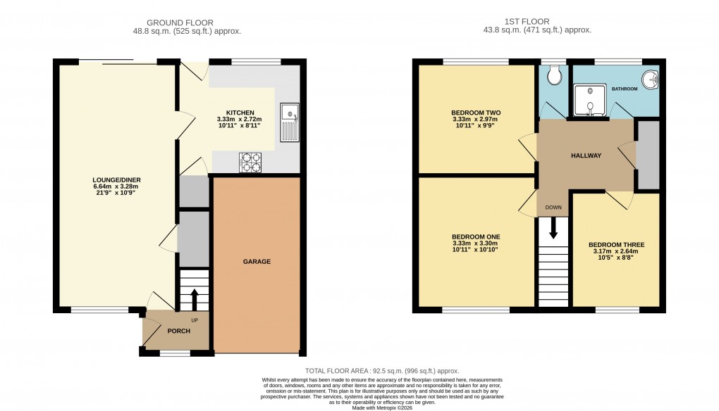 Floorplan for Dunstable, Bedfordshire