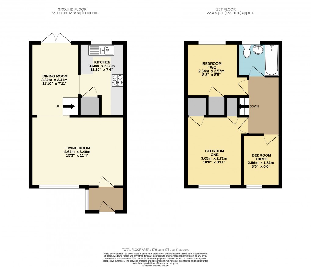 Floorplan for Dunstable, Bedfordshire