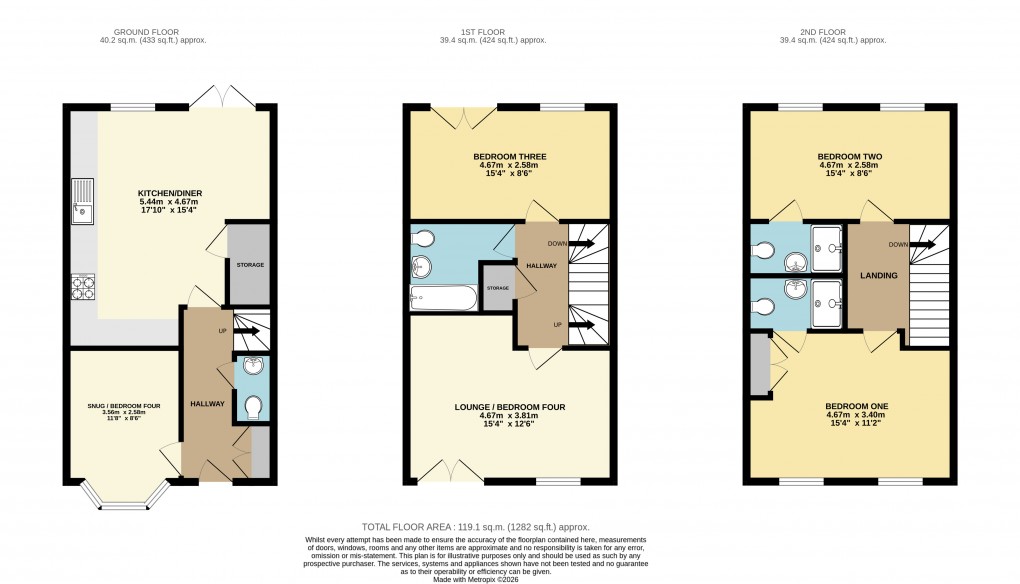 Floorplan for Leighton Buzzard, Bedfordshire