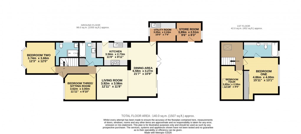 Floorplan for Dunstable, Bedfordshire