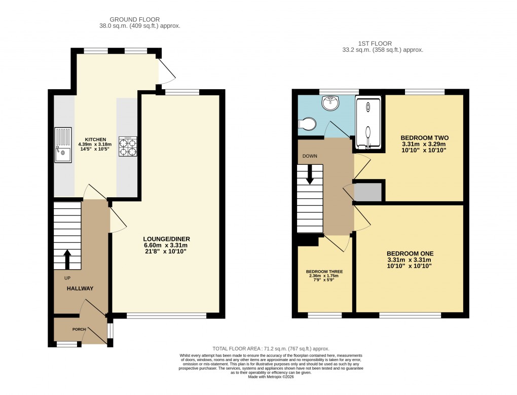 Floorplan for Dunstable, Bedfordshire