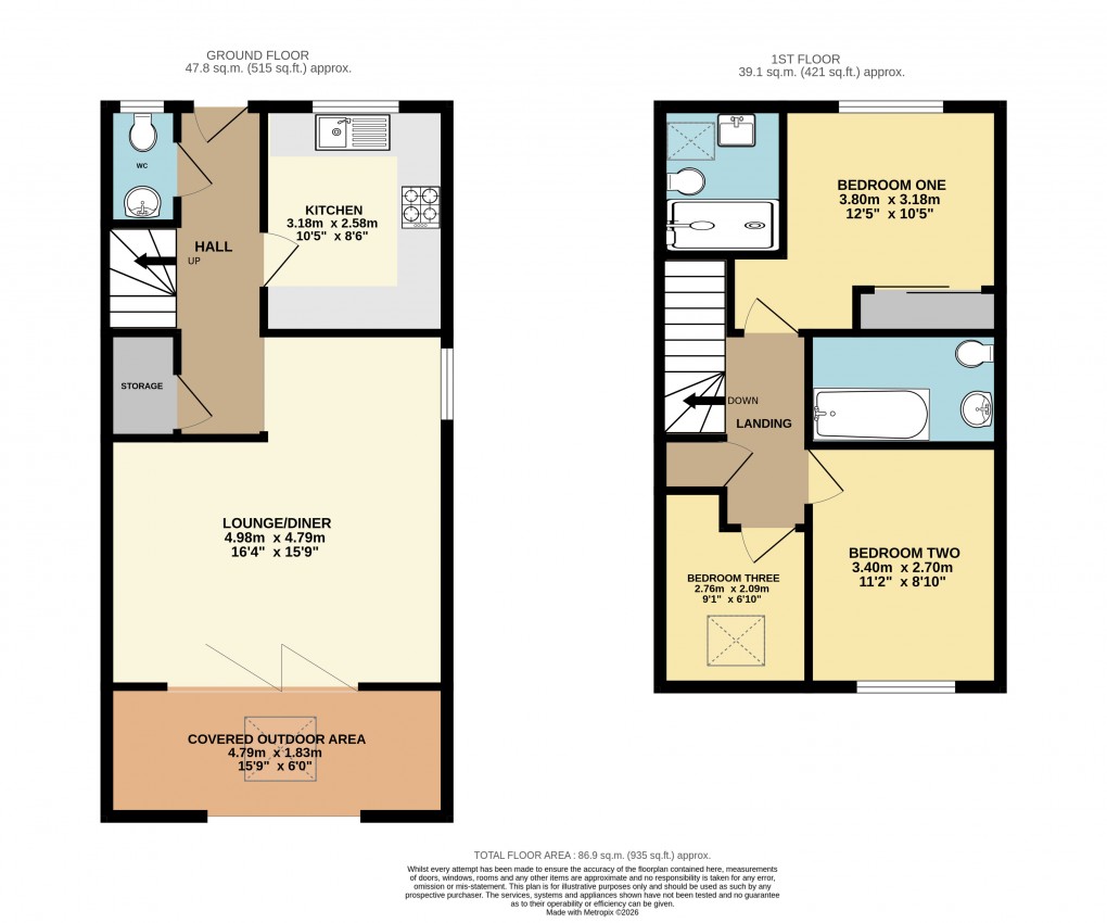 Floorplan for Dunstable, Bedfordshire