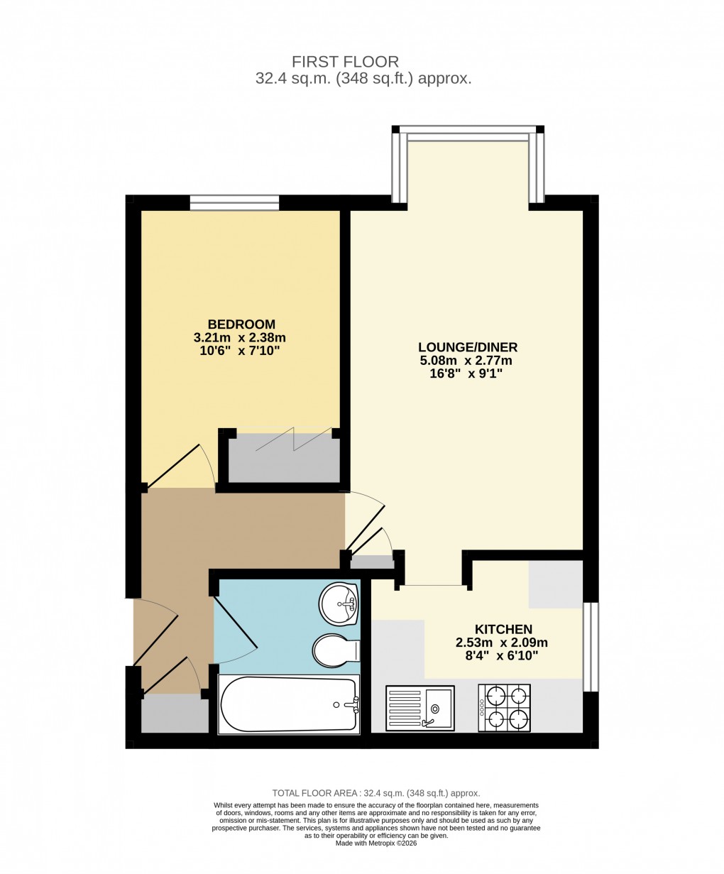 Floorplan for Dunstable, Bedfordshire