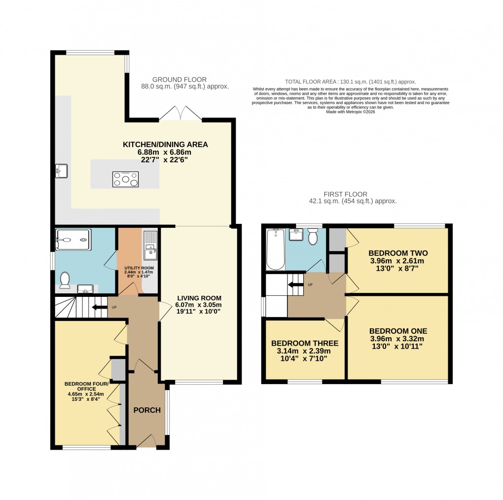 Floorplan for Dunstable, Bedfordshire