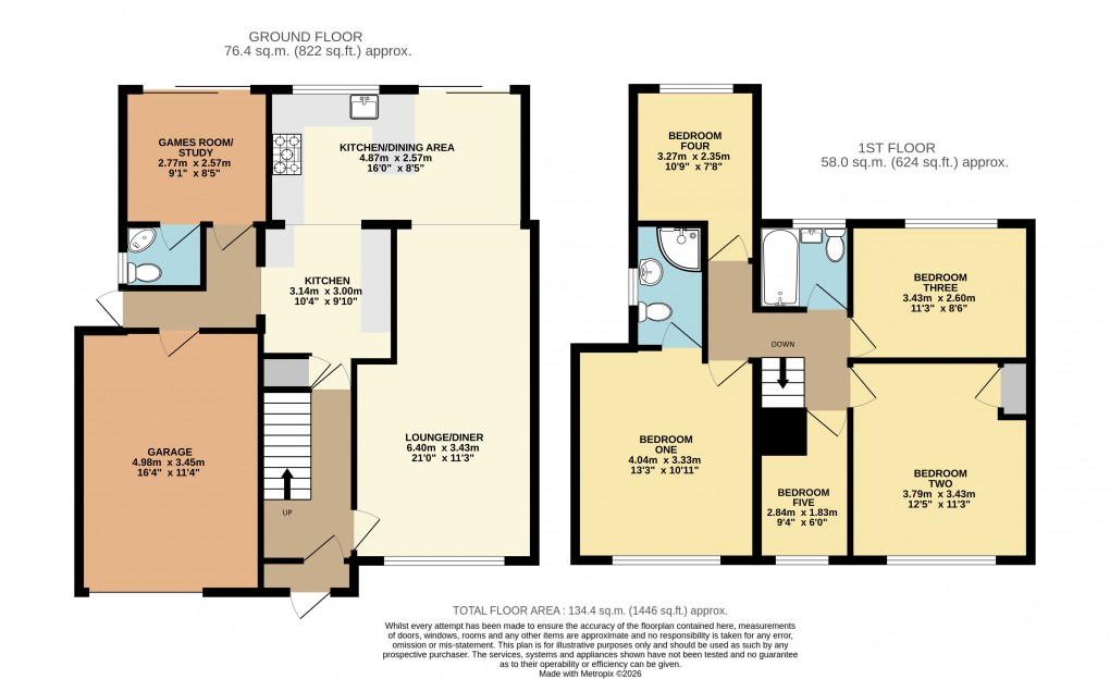 Floorplan for Dunstable, Bedfordshire