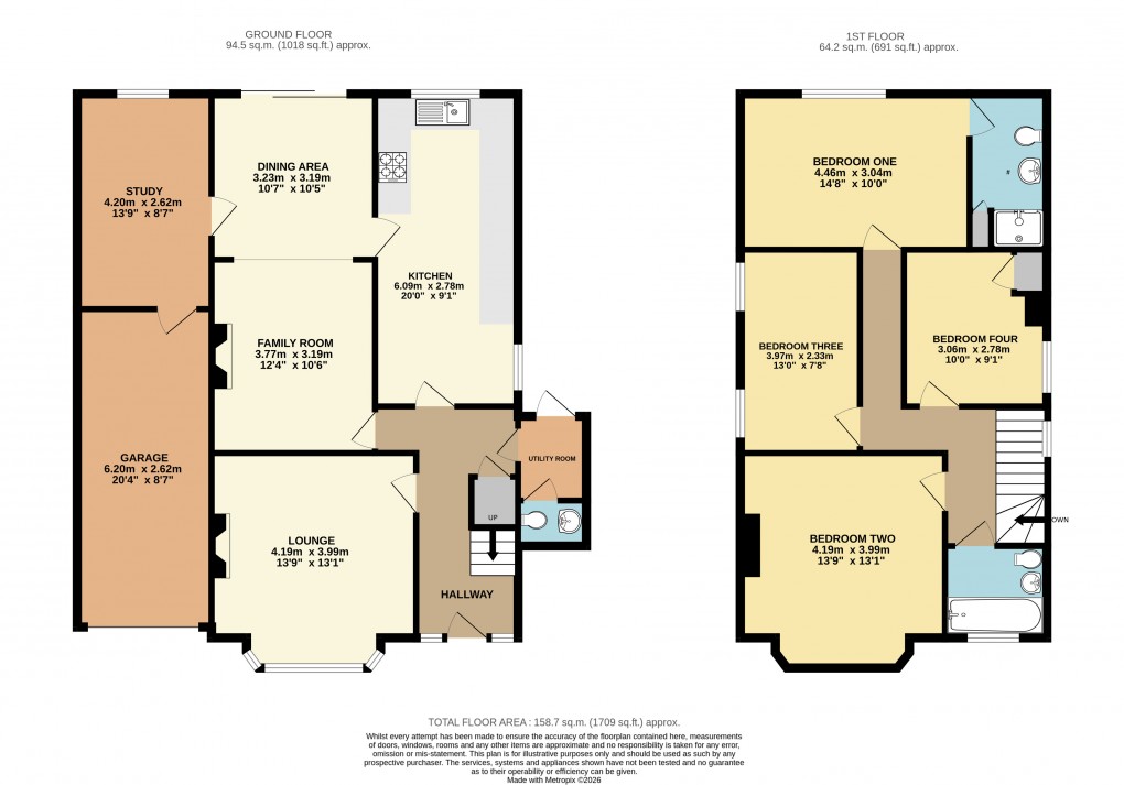 Floorplan for Dunstable, Bedfordshire