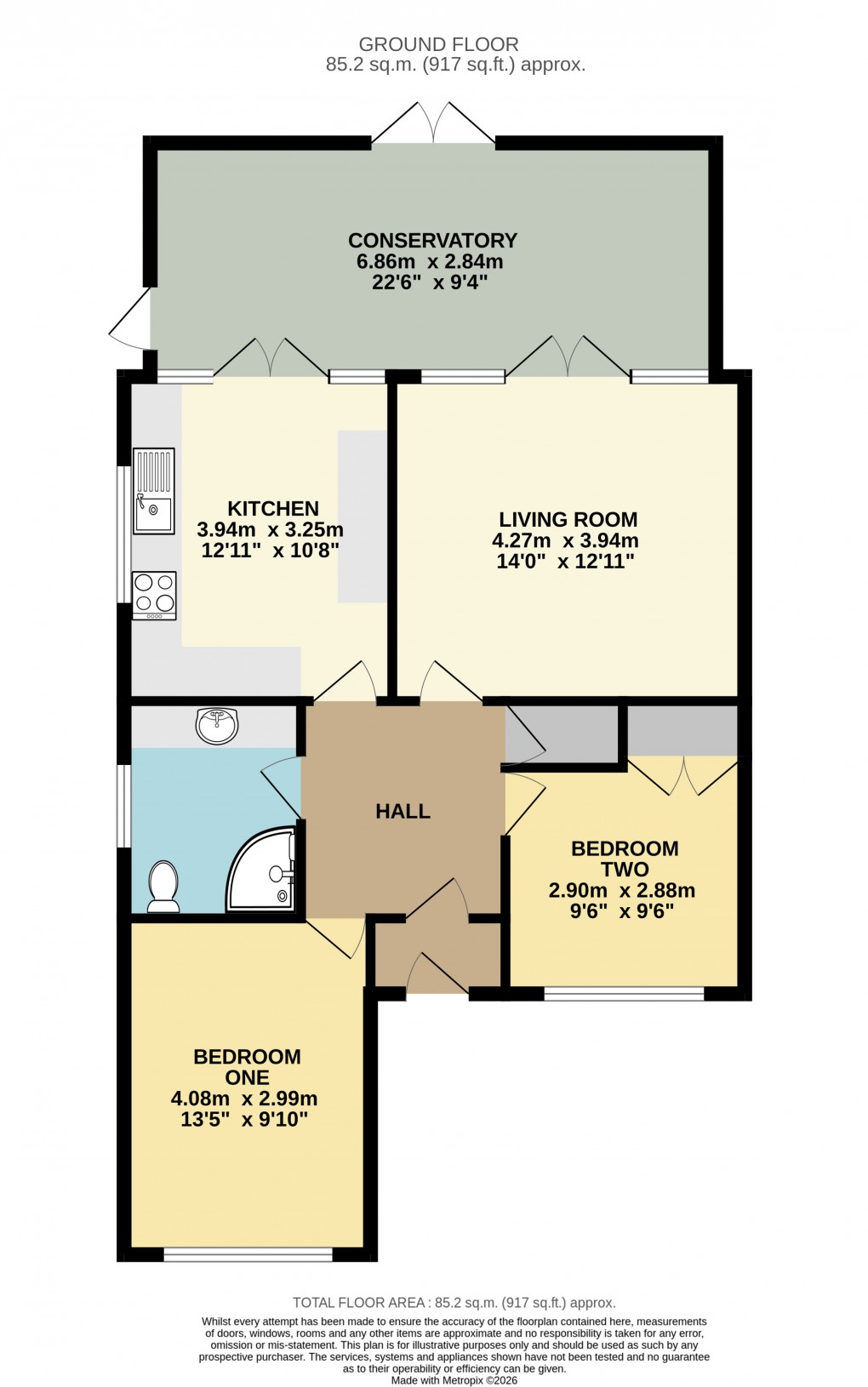 Floorplan for Dunstable, Bedfordshire