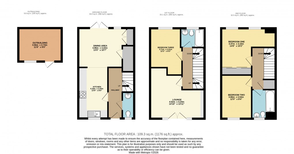 Floorplan for Dunstable, Bedfordshire